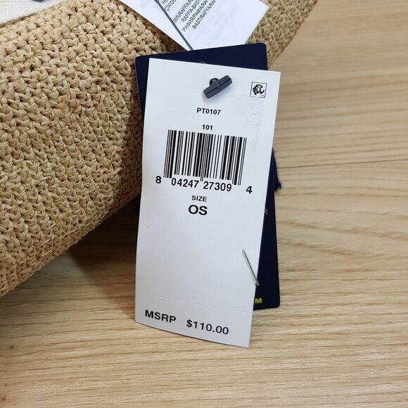 POLO RALPH LAUREN Mens Surf Sider Raffia Fedora Hat Blue Braided Scarf $110 - Picture 8 of 8